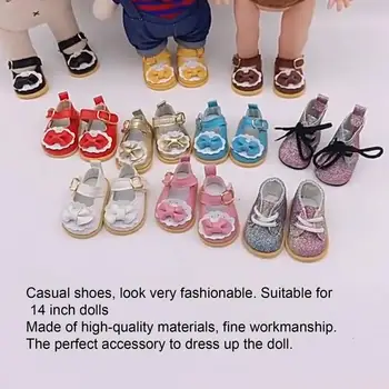 1 чифт декоративни куклено обувки, износостойкая детска стоп-моушън обувки, подходяща за детски играчки, елегантни сандали за момичета с бантиком