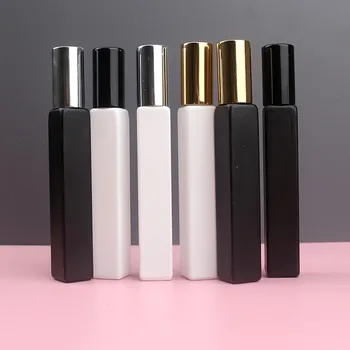 10 мл мини-флакон за парфюм за еднократна употреба, Стъкло мат кутии за козметика, празна опаковка, контейнер за течен мъгла за пътуване, етерично масло