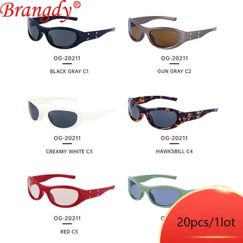 20pcs на едро стоки на едро 2023 модерен дизайнерски слънчеви очила, мъжки, женски Ветроупорен велосипедни слънчеви очила в малка рамка eyewear B11661