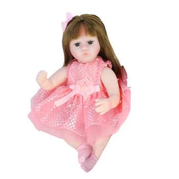 45 см Мека Vinyl реалистична кукла Реборн за деца, Развитие на Спящата кукла-бебе, играчка