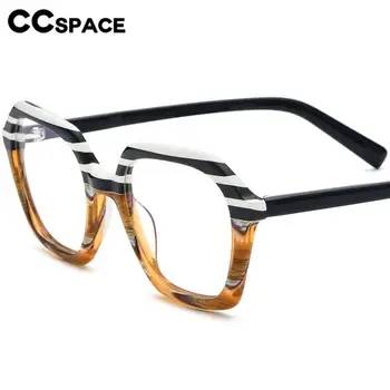 56925 Дамски Модни Ацетатная рамки за очила в цветна ивица, Мъжки Висококачествена дограма за компютърни очила с пружинным тръба на шарнирна връзка Срещу синя светлина