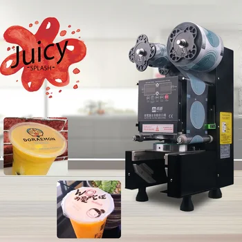 Автоматична машина за запечатване чаши за чай с мляко, Хартиена чаша, Пластмасова чаша, Опаковъчна машина за запечатване на соя, Машина за запечатване на чай с мляко и плодове