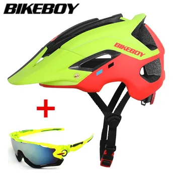 Велосипеден шлем BIKEBOY за мъже и жени МТБ Sport All Планински велосипеди шлем с периферия под формата на добра безопасно колоездене шлем