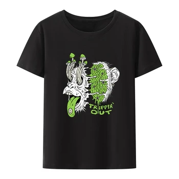 Забавна тениска с графичен принтом, тениска с къс ръкав, летни дрехи за мъже, градинска мода, стръмни писане