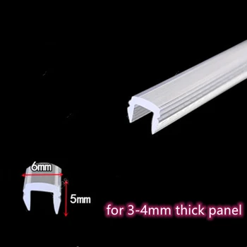 Защитната обвивка от PVC U-образна ленти с Дебелина 3-4 мм, стъкло, Метал, Дърво, автомобилни Тюлени, Прозрачни