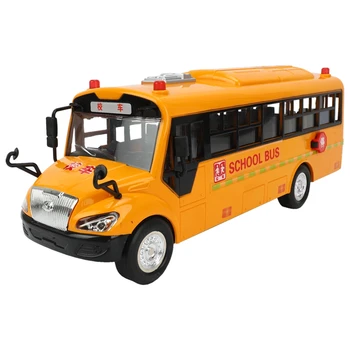 Играчка детски училищен автобус Голям Размер, модел инерционно на автомобил със звуков осветление За детски играчки, подарък за рожден Ден