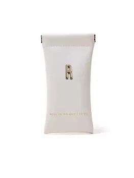 Индивидуална женска чанта за очила с автоматично прибиране, персонални името на клиента, двуцветен интериор със златни букви