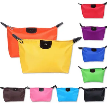 Козметични чанти във формата на кнедли Пътна чанта за Преносим женски титуляр за грим, косметичка цвят карамел, Водоустойчив косметичка