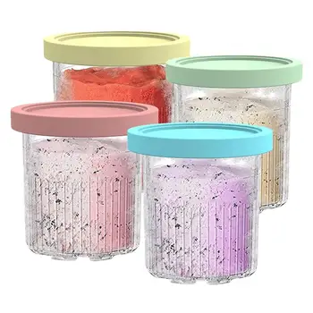 Контейнери за Пинта сладолед от хранително-ABS-материал Контейнери За съхранение на Сока С херметически капак Безопасни И надеждни Банки за сладолед