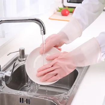 Кухненски ръкавици за миене на съдове Гумени непромокаеми ръкавици за миене на съдове за пране на дрехи Здрава почистване