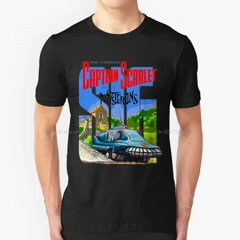 Моят 9-ия фен-арт Captain Scarlet. Тениска от 100% памук тениска Captainscarlet Spectrum Rbpartnerprogram Scifi Indestructible