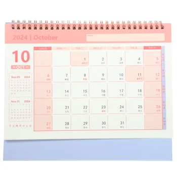Настолен Календар в 2024 Година, Домакински Принадлежности, Мини-Хартия за студентите на Месец, Офис в Минималистичен декор