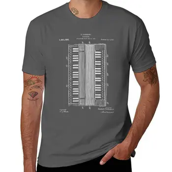 Нов патент за акордеон 1917 - Бяла тениска, реколта тениска, черни тениски, мъжки обикновена тениски, мъжки