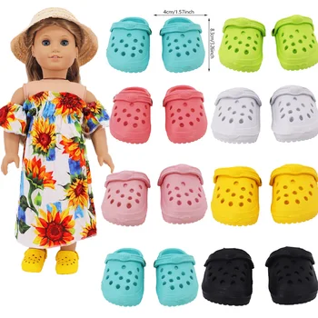Плажни Сандали; Обувки за кукли-Квакалок за 18-инчовата американската кукла и 43 см; Дрехи за кукли-Реборнов; Аксесоари, Играчки за Момичета на нашето поколение