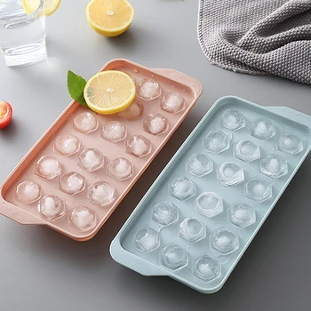 Пластмасова форма за кубчета лед с капак, Кръгла Форма за кубчета лед За хладилник, Кръгла Форма за кубчета лед За кутии с лед