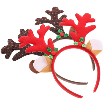 Превръзка на главата с оленьими рога, превръзка на главата с Оленьими рога, Коледна превръзка на главата с оленьими рога, Коледни шапки с уши и камбана