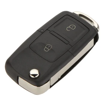 Преносимото 2 бутон, дистанционно управление без ключ, панти кола ключодържател, чанта за носене и накладка за бутоните, съвместим с Golf MK4