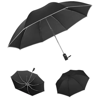 Пътен чадър Ветрозащитный Автоматичен сгъваем Портативен чадър с автоматично отваряне и затваряне, защитен от uv Слънчев чадър