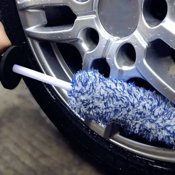 Четка за почистване на автомобил Инструменти Мека четка за обяснения на автомобилните колела Ръчно Скрубер за джанта гуми за почистване на превозното средство за измиване на авто