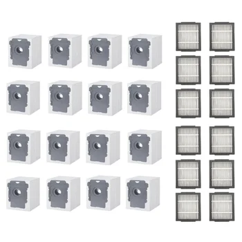 16 Опаковки вакуумни торби и 12 опаковки резервни части HEPA-филтър За Irobot Roomba I7 I7 + I1 I3, I3 + I4 I4 + E5 E6 Вакуум