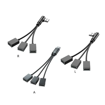 573A 1USB от мъжете до 3 USB-жени, Y-сплитер, хъбове, Кабел за пренос на данни, удължителен кабел за захранване