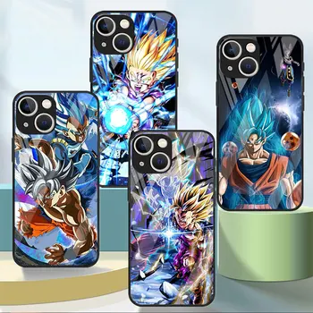 Dragon Ball Goku Супер Закалено Стъкло Калъф За Apple iPhone 14 Plus 13 Pro Max 11 12 Mini XR 7 8 Задната част на Кутията на Телефона Луксозен Funda