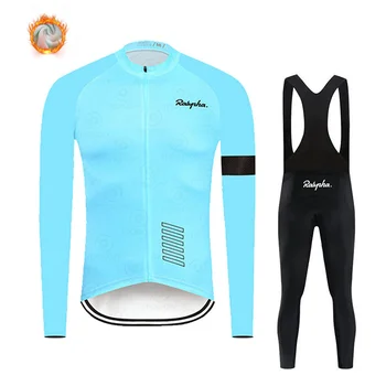 Ralvpha 2023, Зимни Мъжки велосипедна облекло отвътре с дълъг ръкав, дрехи за автомобилния състезания, топло и удобно облекло за автомобилния велоспортов