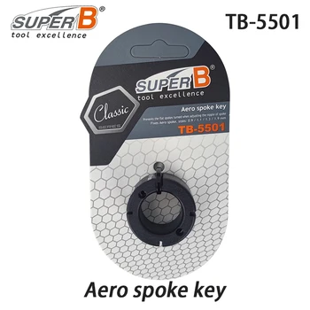 Super B TB-5501 Велосипеден ключ с метална сърцевина със спици за 0.9 / 1.1 / 1.3 / 1.9 мм Инструменти за ремонт на велосипедни колела със спици
