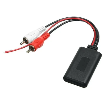 Авто Безжичен модул Bluetooth 4шт Музикален адаптер AUX вход RCA аудио кабел Универсален Интерфейс 2RCA Bluetooth адаптер 5-12 В