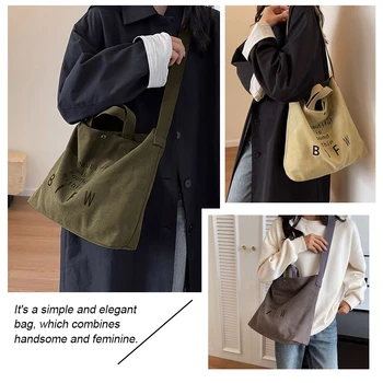 Дамски чанта през рамо, универсална модна чанта на рамото, Голяма простор, Регулируема презрамка, лесна пътна чанта с припокриване