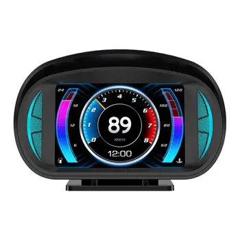 Кола дисплей HUD-Head up Многофункционален сензор OBD /GPS Universal Plug и play Сигнализация за превишаване на скорост, об/ мин, Околната светлина