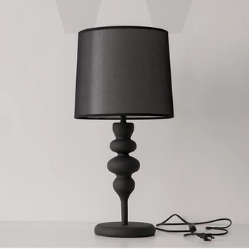 модерна копие настолна лампа MASIERO EWA, настолна лампа, нощно шкафче за хол, фоайе, спалня, лампа, бял, черен текстилен лампа, лампа
