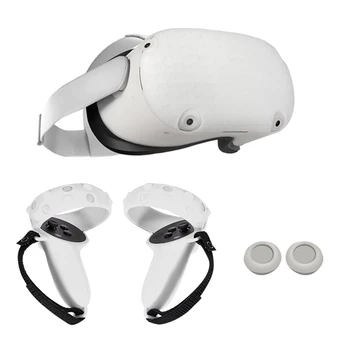 Нов защитен калъф за Oculus Quest 2 VR със сензорен контролер, силиконов калъф с пълна защита D
