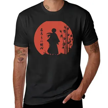 Нова ретро-реколта тениска Rurouni Kenshin, реколта тениска, тениски за гиганти, мъжки ризи
