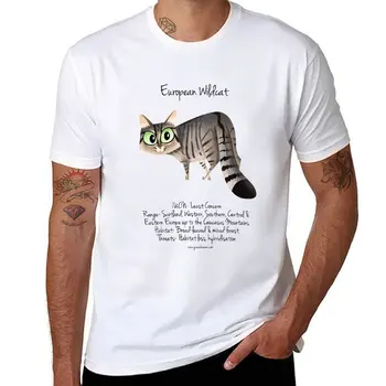 Новата европейска фланелка с дивата котка, тениска за момчета, красиви върхове, дизайнерска тениска за мъже