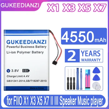 Преносимото батерия GUKEEDIANZI 4550 ма за FIIO X1 X3 X5 X7, II и III, Говорител Музикален плейър