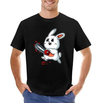 Тениска Evil Bunny Сладък Kawaii Easter Rabbit на Хелоуин, графична тениска, тениски за мъже